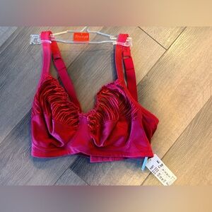32E - Wirefree Scarlet Lace Detail Bra